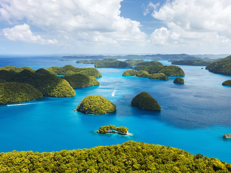 Palau islands from above