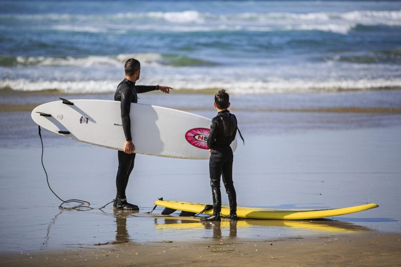 Surfing lessons in San Diego