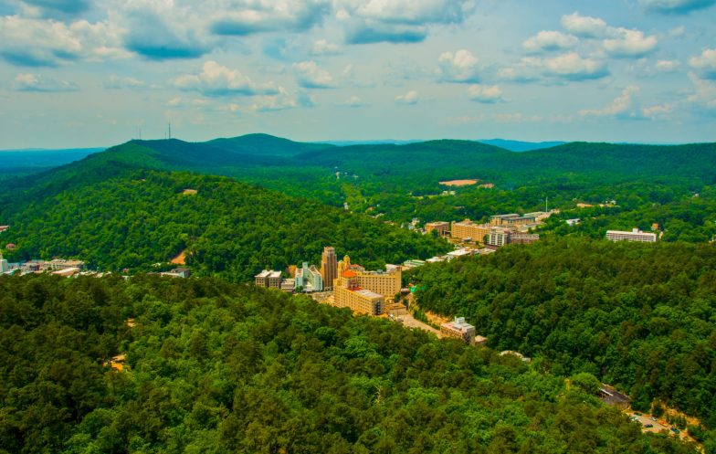 Ozark Mountains surrounding Hot Springs, Arkansas