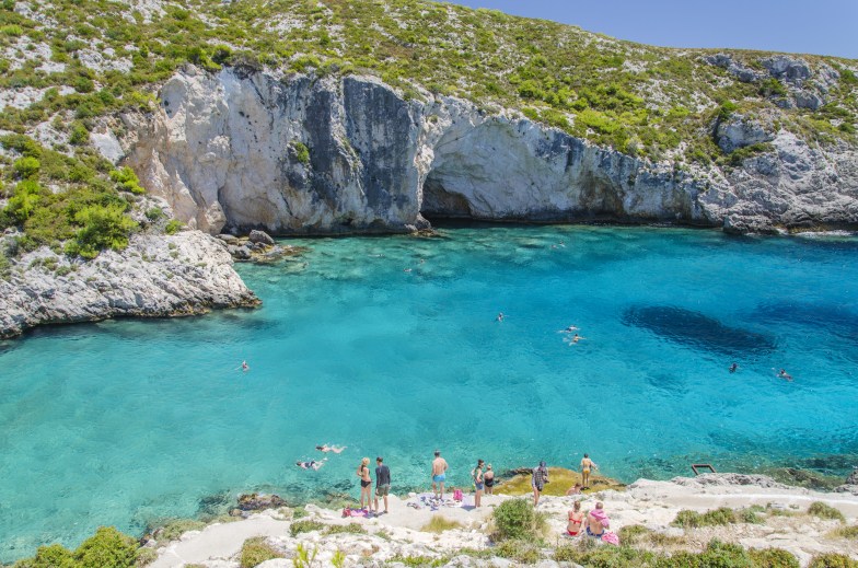 Snorkeling at Porto Limnionas, Zakynthos, Greece