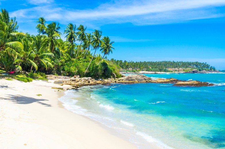 Tropical beach in Sri Lanka