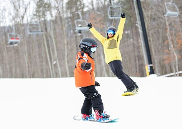 having fun in the snow at massanutten ski resort