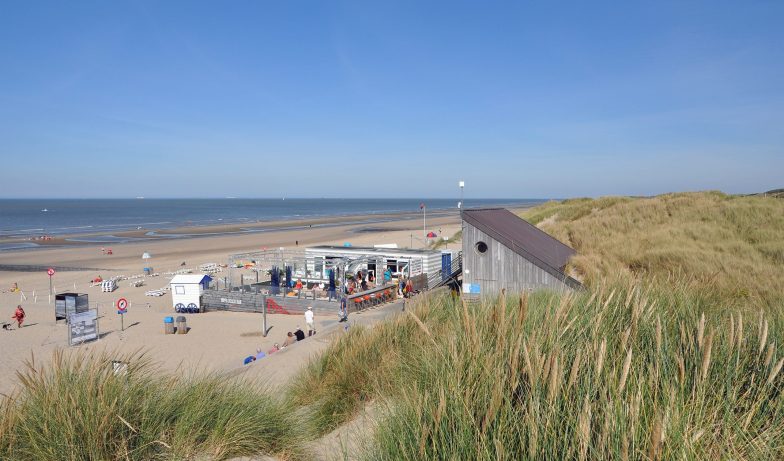 Naturist area on Bredene Beach, Belgium