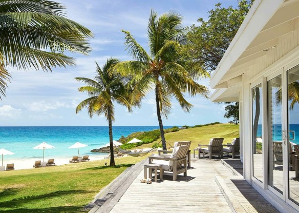 patio of suite with view of ocean