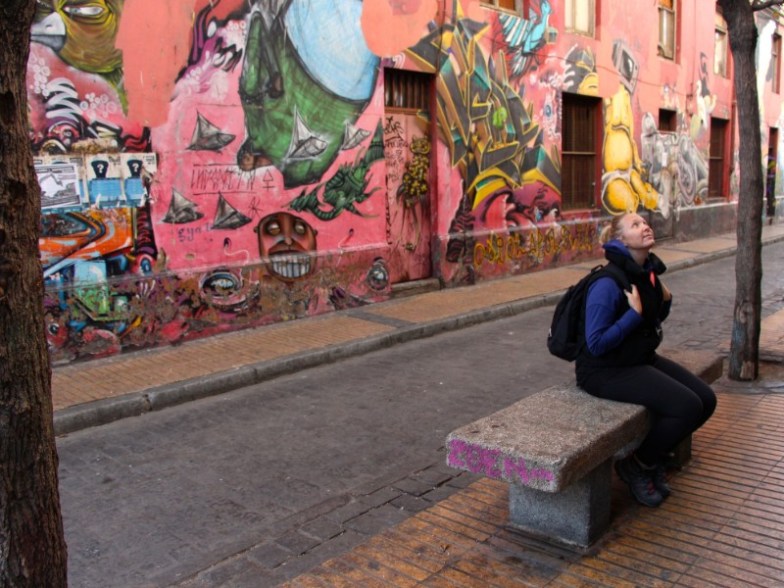 Admiring Valparaíso street art